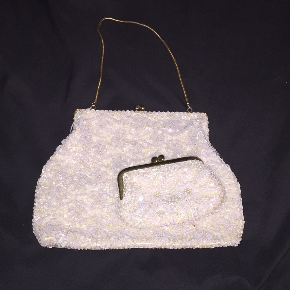 Vintage set: Clutch with change purse